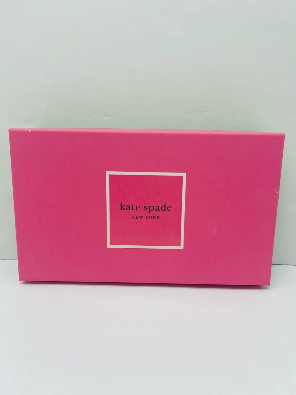 kate spade Hot Pink Box with Purple Logo Accent New